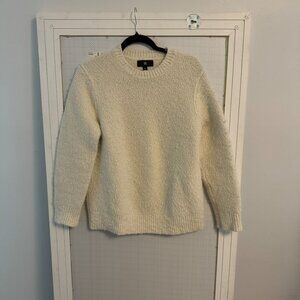 Banana Republic Cotton & Wool Cream Textured Knit Sweater - Women’s Medium